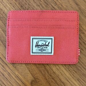 Herschel Red Pink Slim Card Holder